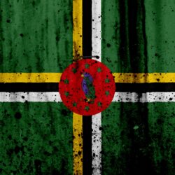 Download wallpapers Dominican flag, 4k, grunge, flag of Dominica