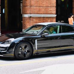 Porsche Taycan Caught Almost Completely Uncovered In Shanghai