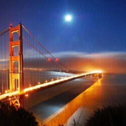 San Francisco Bridge Night Lights Hd Wallpapers « Travel & World