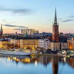 Wallpapers Sweden Houses Rivers Stockholm Cities Image