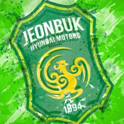 Download wallpapers Jeonbuk Hyundai Motors FC, 4k, paint art, logo