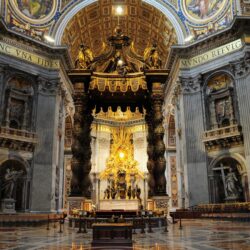italy rome st. peter’s basilica main altar HD wallpapers