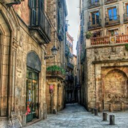 Other: Side Street Barcelona City Stones Doors Balconies Free