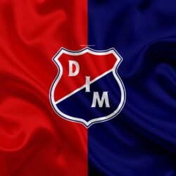 Download wallpapers Deportivo Independiente Medellin, DIM, 4k, logo