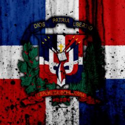 Download wallpapers Dominican Republic flag, 4k, grunge, North