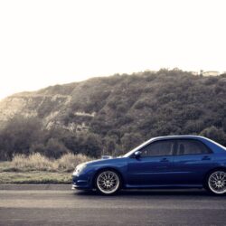 Download wallpapers Subaru, Impreza, blue, Hills free desktop