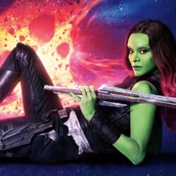 Wallpapers Zoe Saldana, Gamora, Guardians of the Galaxy Vol 2, 4K
