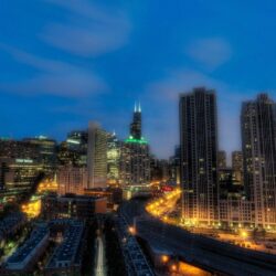 Night Chicago Illinois City Wallpapers