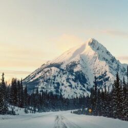 Mountain Road Snow Nature Wallpapers