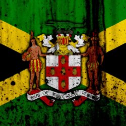 Download wallpapers Jamaican flag, 4k, grunge, flag of Jamaica
