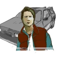 Photos Back to the Future DeLorean Michael J. Fox