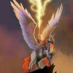 Valkyrie Marvel Pegasus Lightning Wings Drawing wallpapers