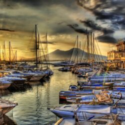 Sunrise In The Naples Docks HD desktop wallpapers : High Definition