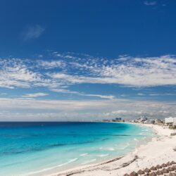 Download wallpapers Cancun, beach, caribbean sea, coast, resort