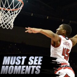 Louisville’s Donovan Mitchell Winds Up For Huge Alley Oop Dunk