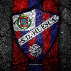Download wallpapers 4k, FC Huesca, logo, Segunda Division, soccer