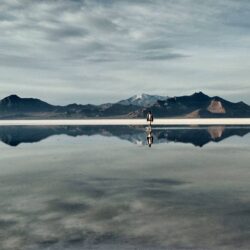 Reflections at the Bonneville Salt Flats, Utah HD Wallpapers From