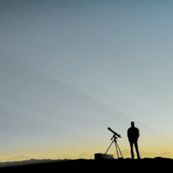 man sky telescope observations minimalism HD wallpapers