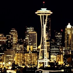 Pix For > Space Needle At Night