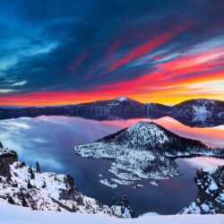 Wallpapers Crater Lake National Park, Cascade Mountains, HD, Nature