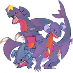 Garchomp, Gible and Gabite by DragonicDarkness