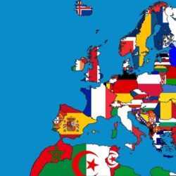 Wallpapers : illustration, sea, cartoon, flag, world, map, Europe