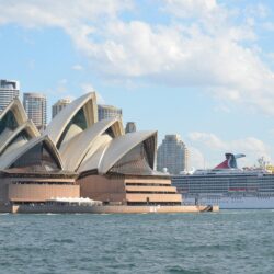Carnival Spirit Docked Near The Opera House Sydney HD Wallpapers