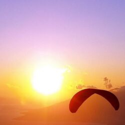 Paragliding Sunset Iphone 6 Plus Wallpapers