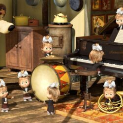 Piano, Orchestra, Pipe, Masha And The Bear, Cartoon