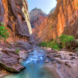 zion national park united states utah rock canyon river stones