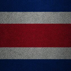 Download wallpapers Flag of Costa Rica, 4k, leather texture, North