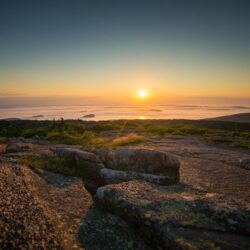 Cadillac Mountain is located on Mount Desert Island, within Acadia