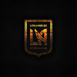 Download wallpapers Los Angeles FC, LA FC, 4k, metal logo, creative