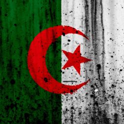 Download wallpapers Algerian flag, 4k, grunge, flag of Algeria