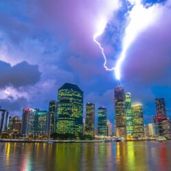 Lightning Catched Over Brisbane