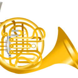 French Horn Transparent Clipart