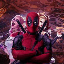 Wallpapers Deadpool, Harley Quinn, Artwork, 4K, Movies,