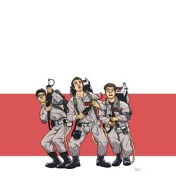 Movies cartoonish ghostbusters bill murray artwork dan aykroyd