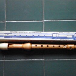 Recorder by Schott, descant, musical instrument. In original box