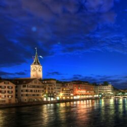 Zurich At Night, HDR HD desktop wallpapers : High Definition