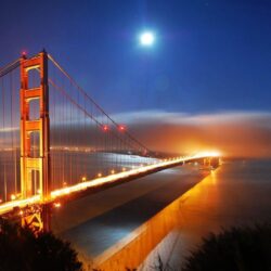 San Francisco Bridge Night Lights Wallpapers