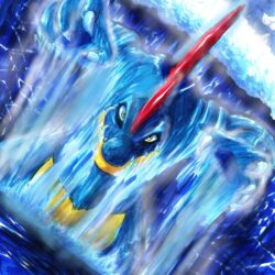 water pokemon surfing deviantart artwork waterfalls feraligatr