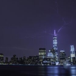 Lightning strikes One World Trade Center ❤ 4K HD Desktop Wallpapers