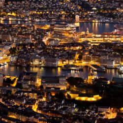 Bergen At Night Panorama ❤ 4K HD Desktop Wallpapers for 4K Ultra HD