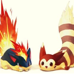 Pokemon fire artwork typhlosion quilava wallpapers