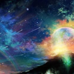 Colorful Space Landscape 1536 x 864 HDTV Wallpapers