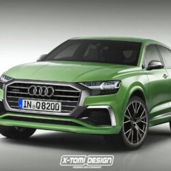 2018 Audi Q8 Rendered as Production Car with Showroom Audi Grille