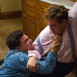 Download Leonardo DiCaprio And Jonah Hill Fighting Wallpapers
