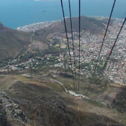 Free desktop wallpaper, cable car descending from Table Mountain