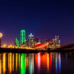 Skyline Dallas At Night Hd Wallpapers